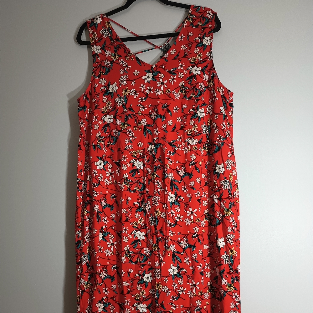 Vero Moda Red Floral Maxi‎ Dress XL